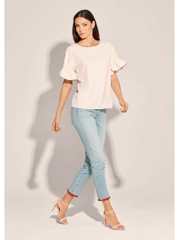 MADELEINE Hemdbluse mit glänzendem Finish in creme