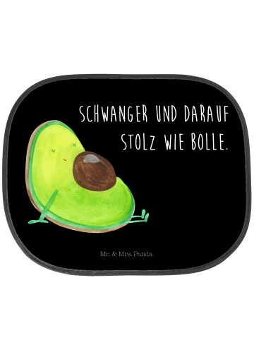 Mr. & Mrs. Panda Sonnenblende Avocado Schwangerschaft mit Spruch in Schwarz