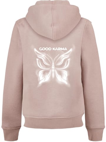 Mister Tee Kinder Hoodie "Karma Butterfly Basic Kids Hoody" in Rosa