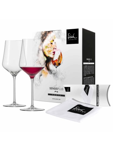 Eisch 2er Set Rotweingläser inkl. Poliertuch Sky SensisPlus 490 ml in transparent