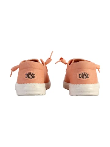 Hey Dude Wendy Stretch Canvas Schnürmokassin Orange