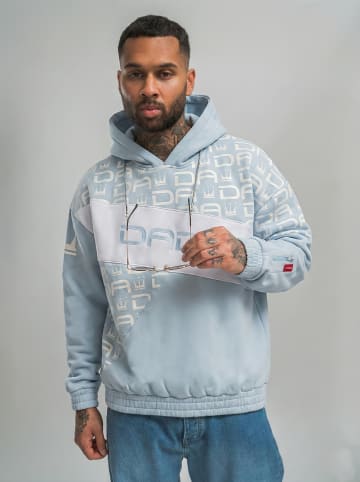 DADA Hoodie mit Allover Logo und Oversize Schnitt in Blau