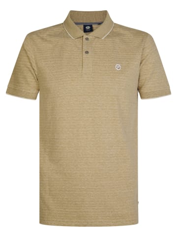 Petrol Industries Gestreiftes Poloshirt Coveview in Braun