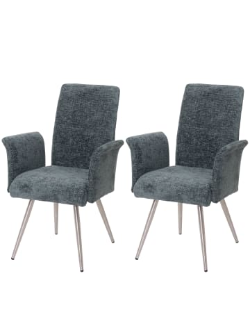 MCW 2er-Set Esszimmerstuhl G55, Blau-grün