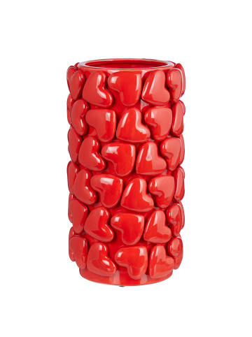 Butlers Vase HEARTS in Rot