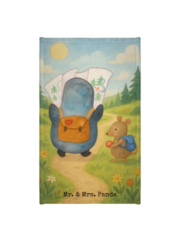 Mr. & Mrs. Panda Gästehandtuch Pinguin & Maus Wanderer Design oh... in Weiß