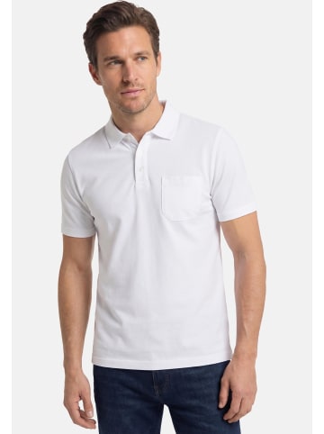 Redmond Poloshirt Basic in Weiß / hellblau