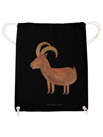 Mr. & Mrs. Panda Baumwolltasche Sternzeichen Steinbock ohne Spruch in Schwarz