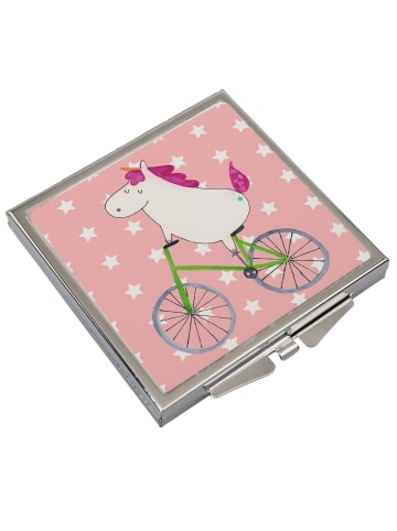 Mr. & Mrs. Panda Kosmetikspiegel klappbar Einhorn Radfahrer ohne... in Rot Pastell