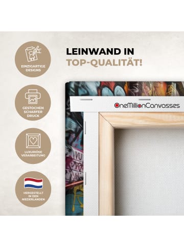 OnlyWow Leinwand Bilder Bunte Treppe