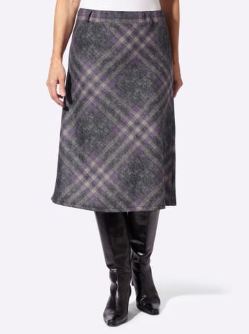 WITT WEIDEN Karo-Rock in lila-schwarz-kariert