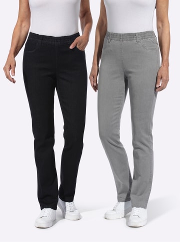 Sieh an! Jeans in grey-denim + black denim