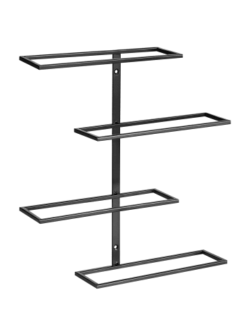 Beliani Weinständer EINSTEINIUM in Schwarz - (W) 37 x (H) 37 x (L) 8 cm