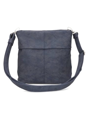 Zwei Mademoiselle.M Schultertasche 25 cm in nubuk blue