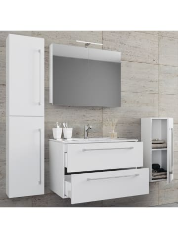 VCM  5-tlg. Waschplatz Waschtisch Badinos Schublade SC in Weiß