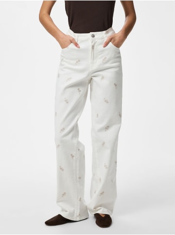 Pieces Straight Fit Jeans in Cloud Dancer1