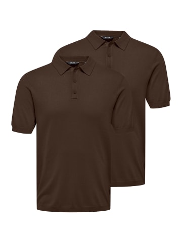 ONLY & SONS Poloshirt Wyler in Demitasse