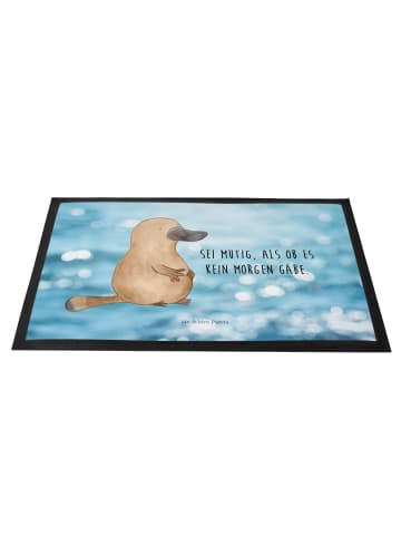 Mr. & Mrs. Panda Schmutzfangmatte Schnabeltier Mut mit Spruch in OZeichenanblue