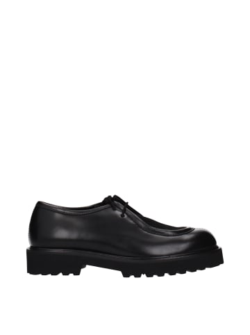 Max Mara Schwarz Leder Oxford-Schuhe und Derby-Schuhe