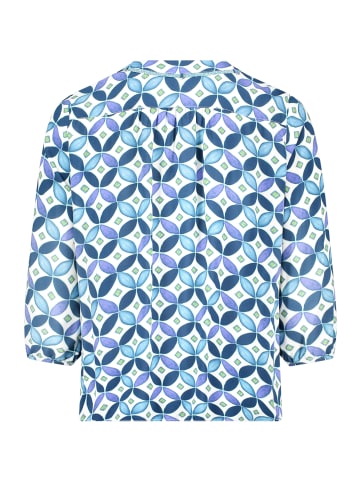 CARTOON Blusenshirt mit Schnürung in Blau/Grün