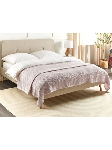 Beliani Tagesdecke CHAGYL in Rosa - (W) 220 x (H) 1.25 x (L) 240 cm