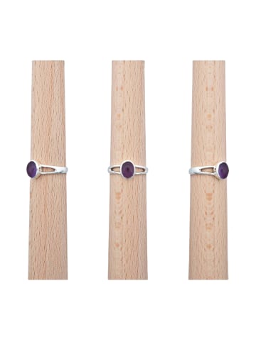 mantraroma 925er Silber - Ringe mit Amethyst