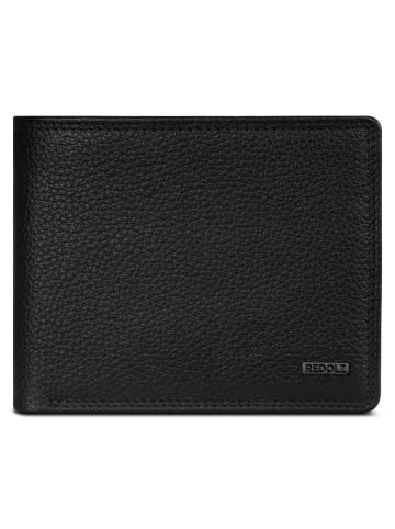 Redolz Leather Essentials QF Geldbörse RFID Leder 12 cm ausklappbar in all black