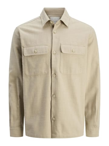 Jack & Jones Overshirt in White Pepper