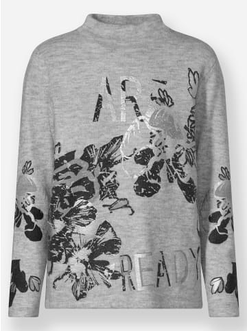 Heine Strickpullover in hellgrau-bedruckt