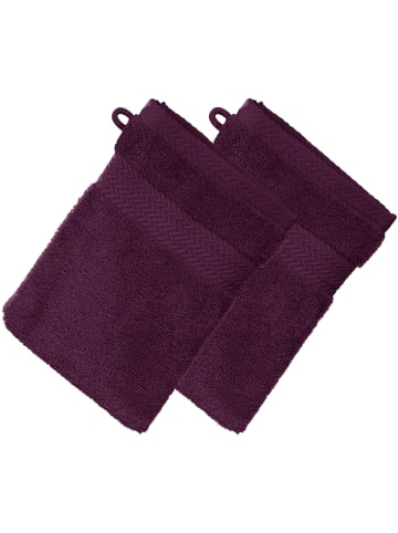 Erwin Müller Frottier Waschhandschuh 2er-Pack Friedrichshafen in aubergine