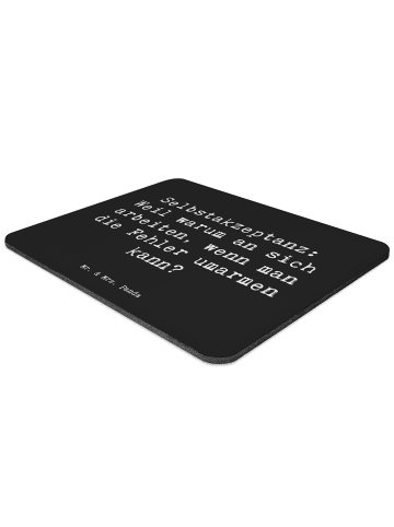 Mr. & Mrs. Panda Mouse Pad Spruch Selbstakzeptanz Umarmen mit Sp... in Schwarz