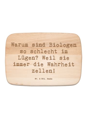 Mr. & Mrs. Panda Schneidebrett Spruch Biologin Wahrheit mit Spruch in Transparent