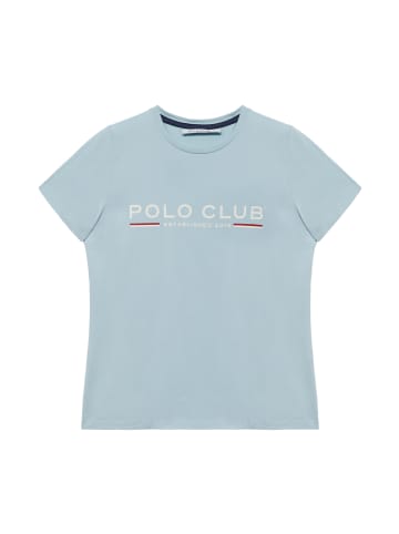 Polo Club T-Shirt in Sky Blau