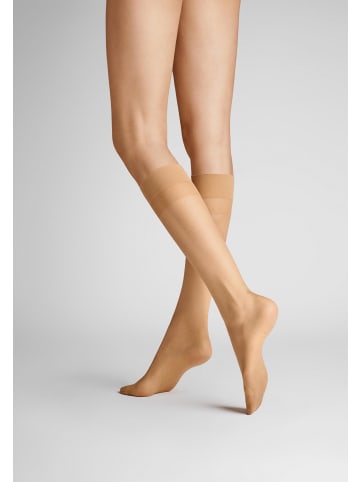 Hudson Feinkniestrümpfe Simply 20 2-Pack druckfreier Bund in Skin