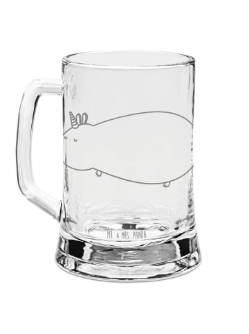 Mr. & Mrs. Panda Gravur Bierkrug Einhorn Meerschweinchen ohne Sp... in Transparent