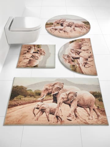 Heine Badematte in beige-bedruckt