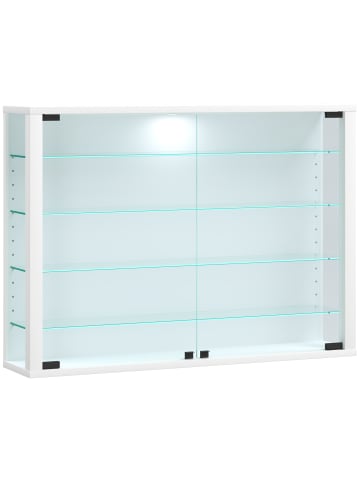 VCM  Wandvitrine Glasvitrine Vitrosa L in Weiß