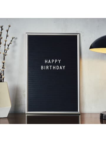 relaxdays 2x Letterboard in Silber - (B)30 x (H)45 cm