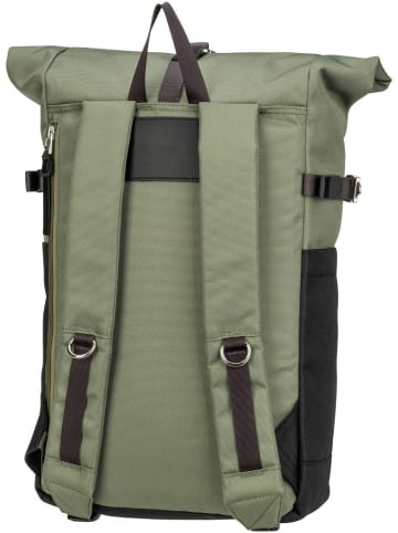 SANDQVIST Rucksack / Backpack Ilon Rolltop Backpack in Multi Clover Green