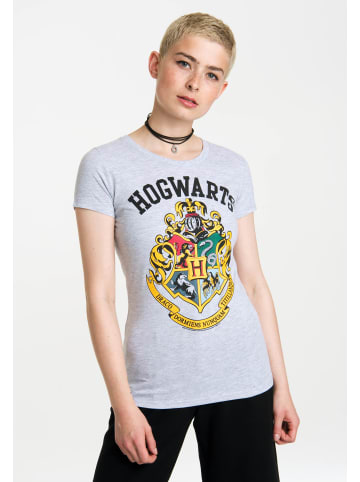 Logoshirt T-Shirt Hogwarts Logo in grau-meliert