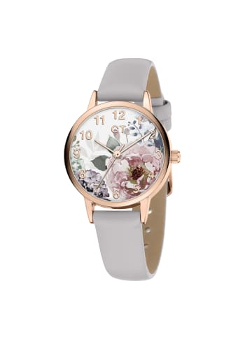 Cool Time Uhr The Cool Rose Flower Power in grau