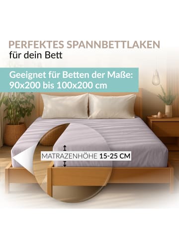 Carpe Sonno Edel-Jersey Spannbettlaken in Platin