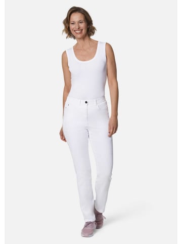 GOLDNER Kurzgröße:  Damen Jeans Slim Fit LOUISA, Stretch in weiß