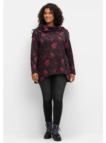 sheego by Joe Browns Sweatshirt in beere-gemustert