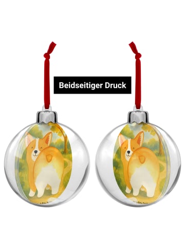 Mr. & Mrs. Panda Christbaumkugel Corgi Po Design ohne Spruch in Weiß