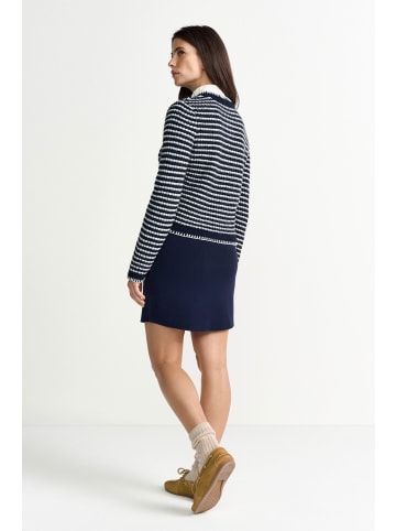 Rich & Royal Strickjacke in marine weiß - 0001