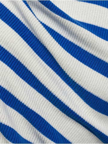 Marie Lund Strickpullover in blau weiß - 0001