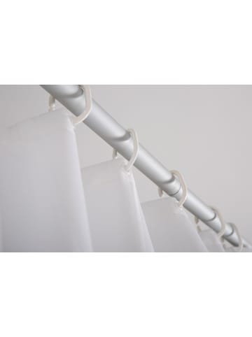 RIDDER Duschvorhang Textil Chic inkl. Ringe weiß 180x200 cm