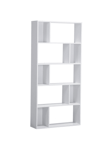 Beliani Bücherregal ORILLA in Weiß - (W) 83 x (H) 174 x (L) 23 cm