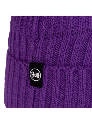 Buff Buff Knitted Fleece Hat Beanie in Violett